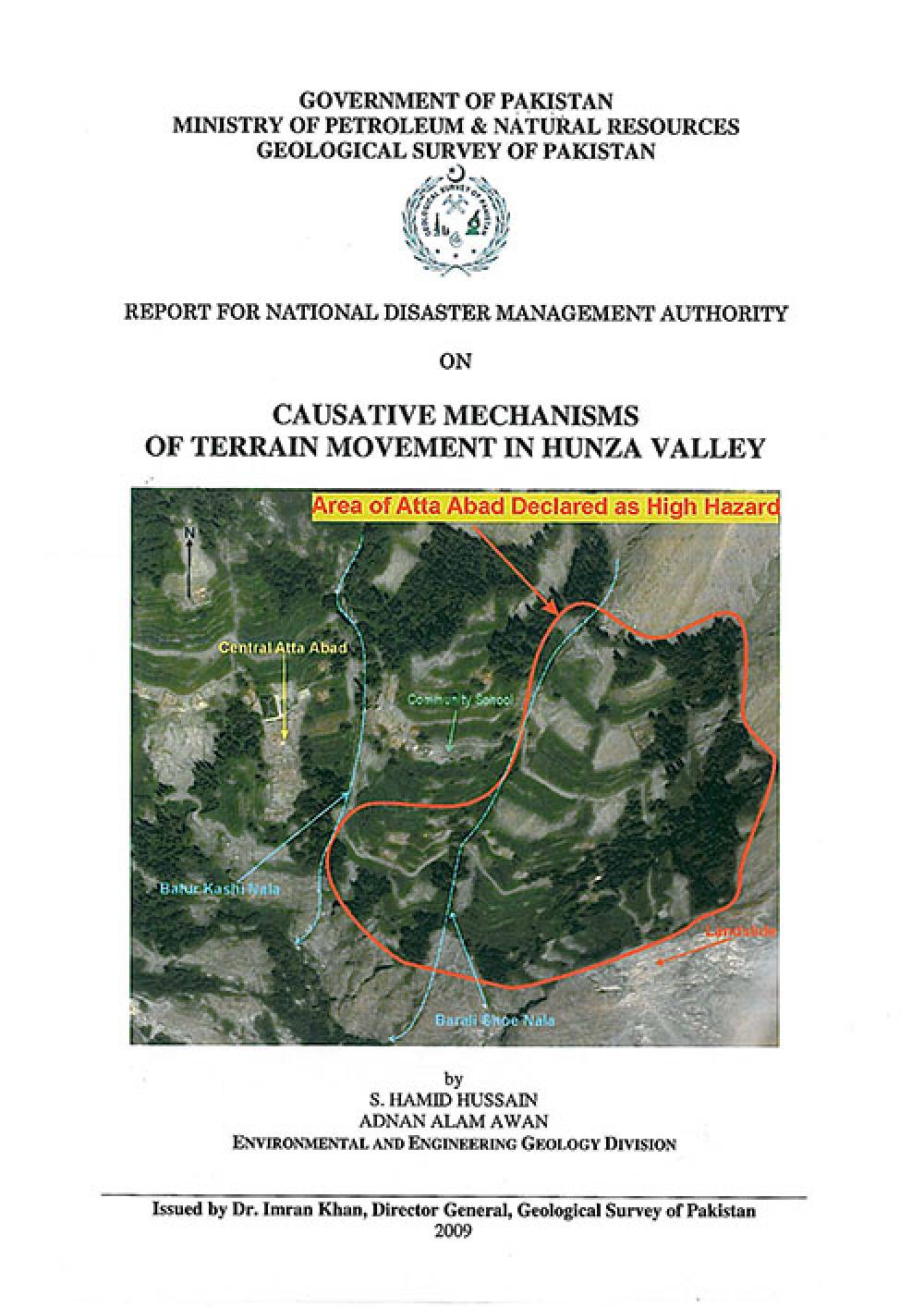 Geological Survey of Pakistan in Pre-Disaster Period of Hunza Attabad Landslide